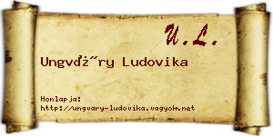 Ungváry Ludovika névjegykártya